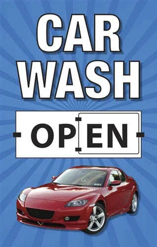 Car Wash Open/Closed Sign Insert - 28"w x 44"h - UnitedSign
