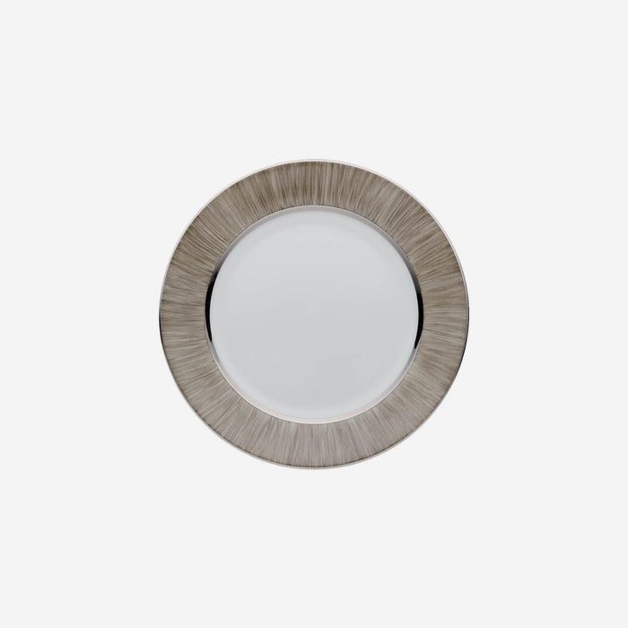 Legle Limoges Carbone Grey & Platinum Charger - BONADEA