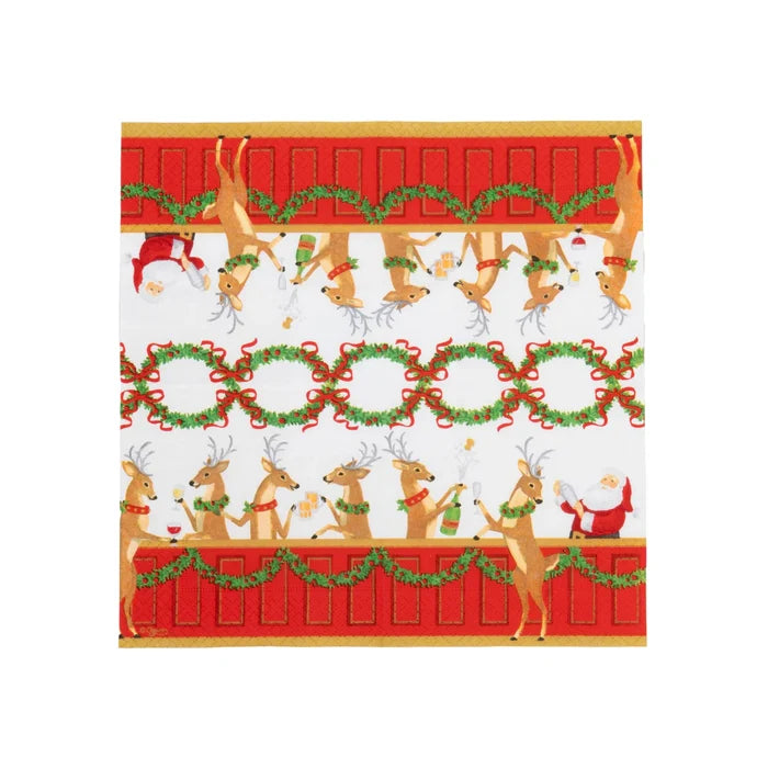 Caspari - Cocktail Napkins - Santa's Bar - Findlay Rowe Designs