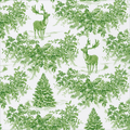 Caspari - Gift Wrap Roll  - Christmas Toile Green - Findlay Rowe Designs