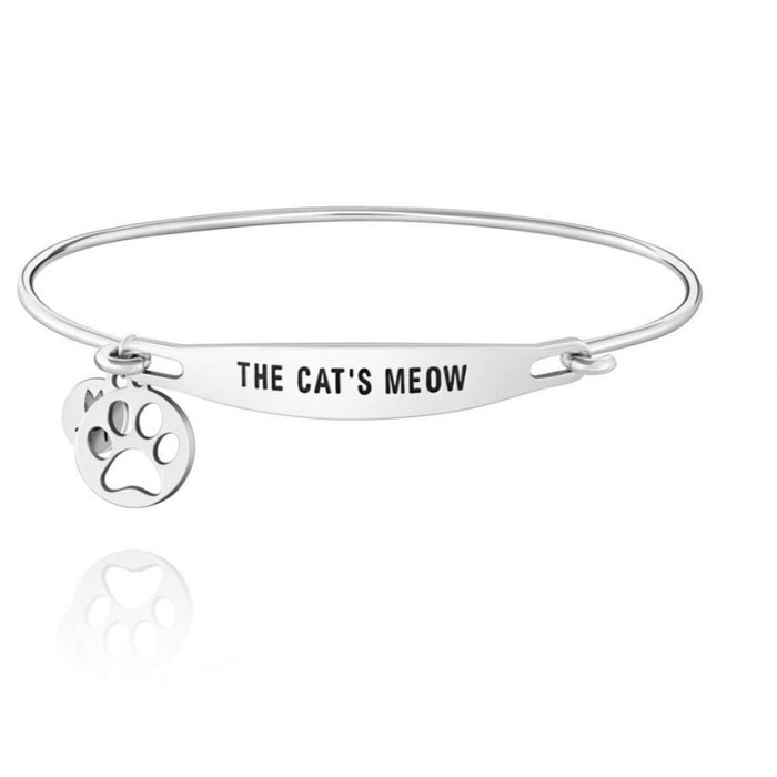 Chamilia-Cat's Meow Spoken ID Bangle in Silver