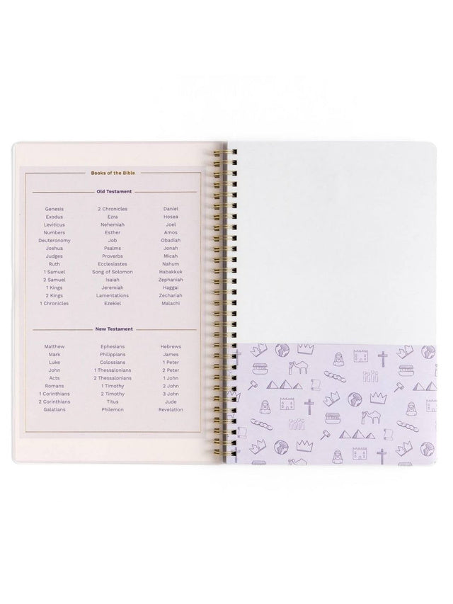 Church Notes Notebook w/ Maps -Lilac