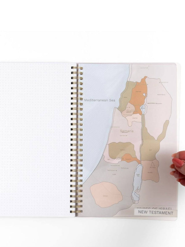 Church Notes Notebook w/ Maps -Lilac