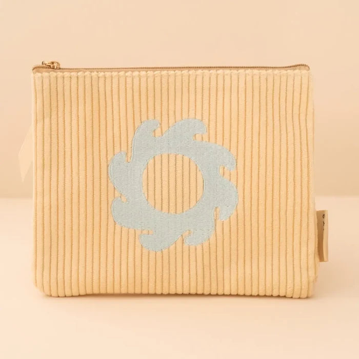 Corduroy Pouch in Butter Yellow