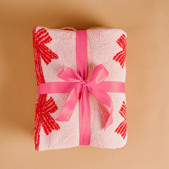 Cozy Dreams Luxe Blanket 51x70 Ribbons and Bows