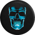 Cracked Blue Skull Jeep Liberty Spare Tire Cover