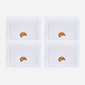 Croissant Cocktail Napkin - Set of 4
