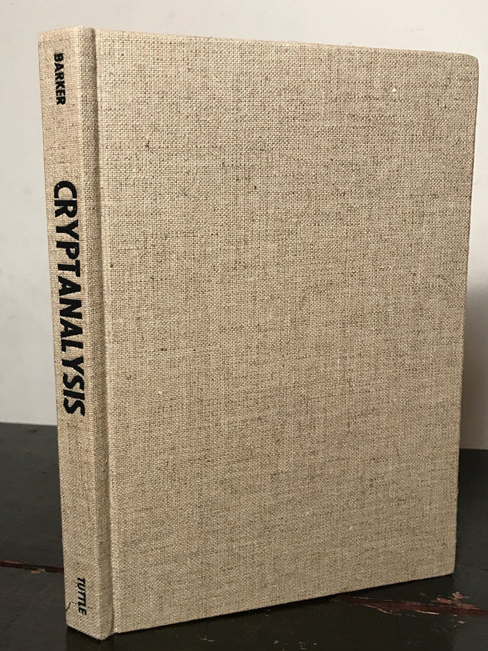 CRYPTANALYSIS: COLUMNAR TRANSPOSITION CIPHER, Wayne Barker, 1st/1st 1961 HC/DJ