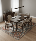 Custom Made Gray, Rust and Peach Traditional Medallion Mamluk Design wool Rug - The Rug Decor