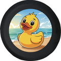 Cute Happy Duck Summer Vibes Happy Lake  - Spare Tire Cover