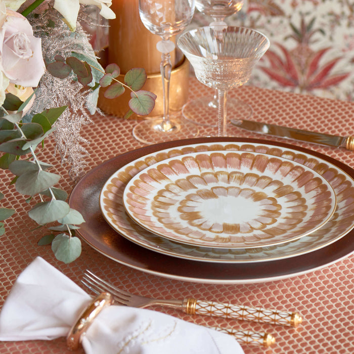 dahlia rose dessert plate bonadea