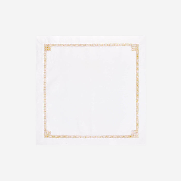 Daisy Chain Hemstitch Gold Napkin