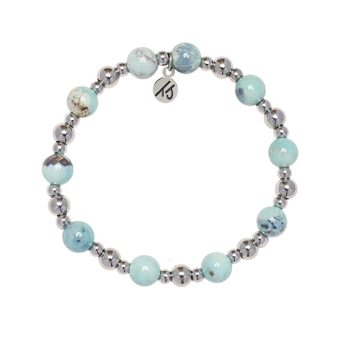 Day by Day Collection- Robins Egg Agate Gemstone Bracelet