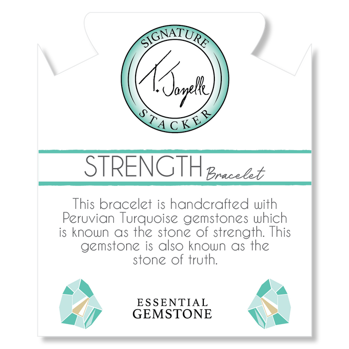 Defining Bracelet- Strength Bracelet with Peruvian Turquoise Gemstones
