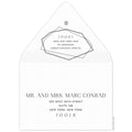 Diamond Faceted Save the Date Envelope