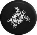 Distressed - Hawaiian Sea Turtle Island Flower Ocean Life Jeep Camper Spare Tire Cover U110 35 inch
