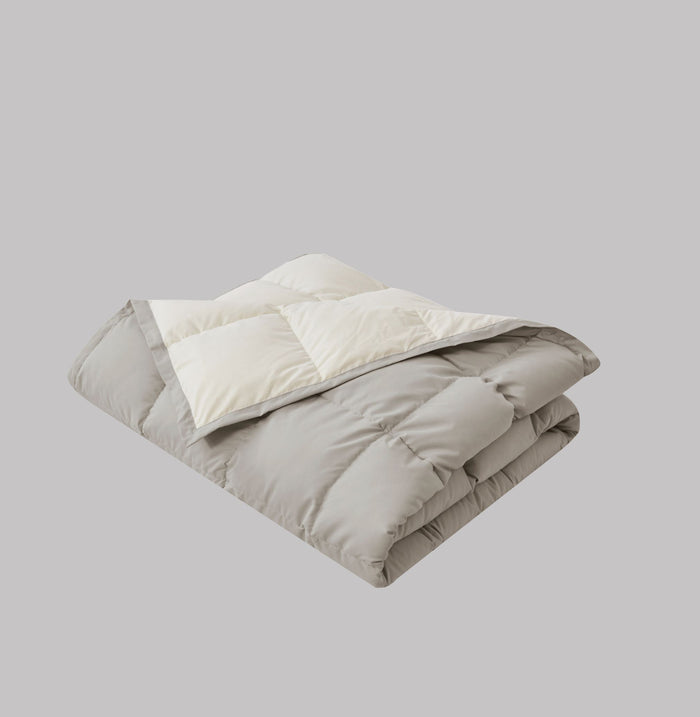 Down Throw - Bone-Taupe Color - Folded Up