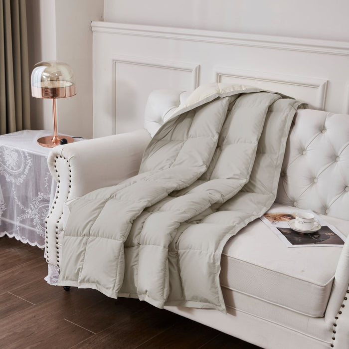 Down Throw - Bone/Taupe