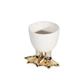 Egg Cup with Gold Feet