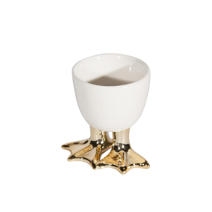 Egg Cup with Gold Feet