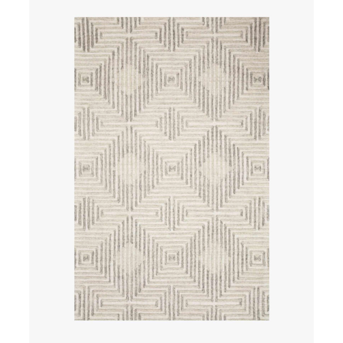 Ehren Diamond Rug in Grey/Silver