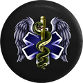 Emergency Medical Tech Angel Wings Logo RV Camper Spare Tire Cover-35 inch