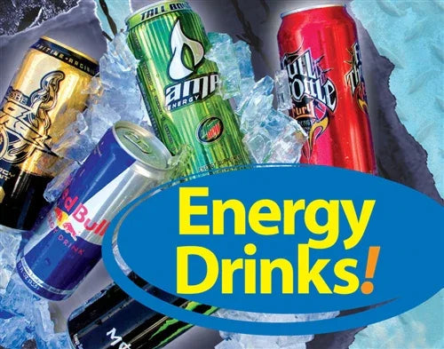 Energy Drinks Pump Topper Insert - 14"w x 11"h - UnitedSign