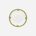 Fish Scale Green & Gold Dessert Plate Rocaille