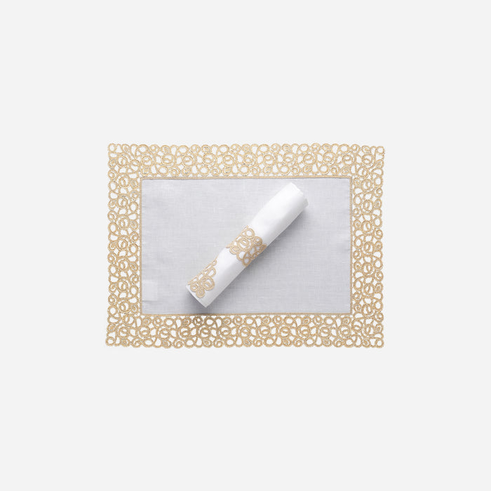 Florence Gold Lace Trim Placemat