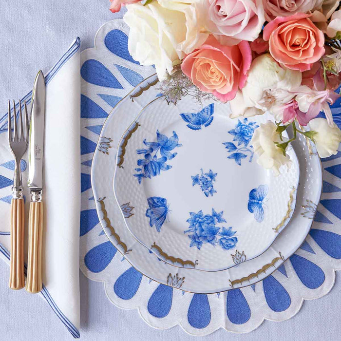 Fortuna Dessert Plate Blue
