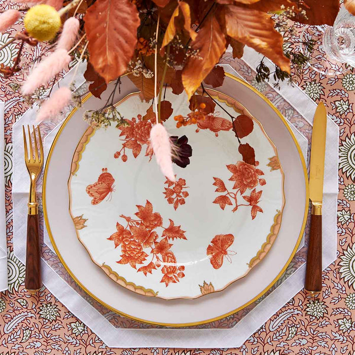 Herend Fortuna Dinner Plate Rust Bonadea