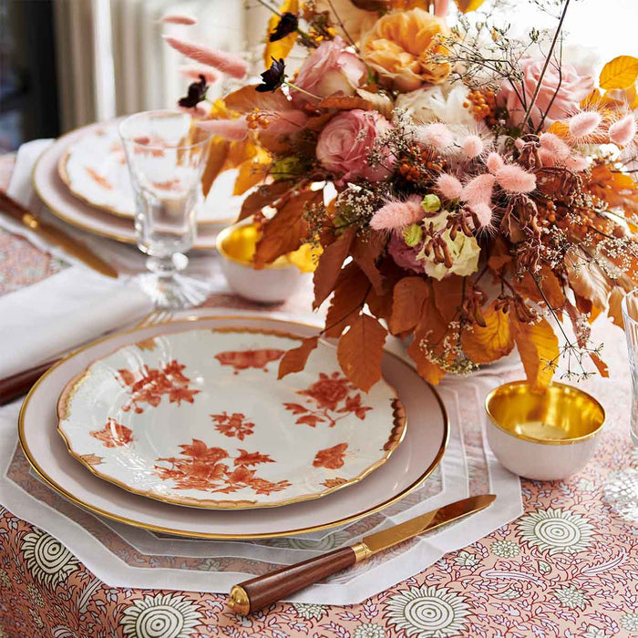 Herend Fortuna Dinner Plate Rust Bonadea
