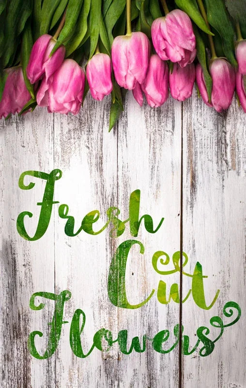 Fresh Cut Flowers Sign Insert - 28"w x 44"h - UnitedSign
