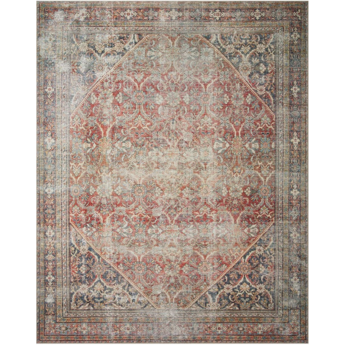 Georgie Rug - Red / Navy
