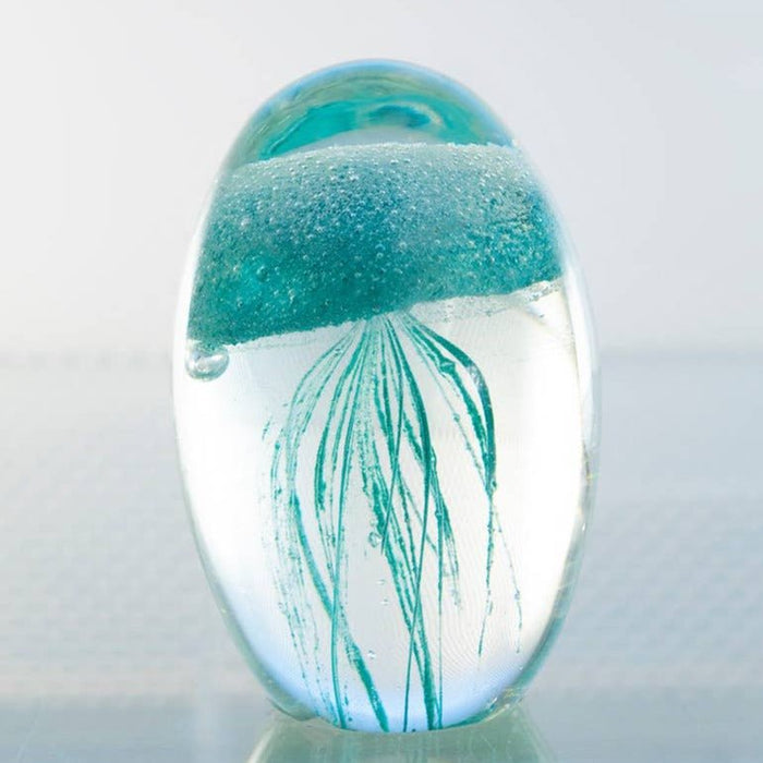 Glass Jellyfish 3 1/4” Blue