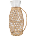 Glass Pitcher with Seagrass Weave