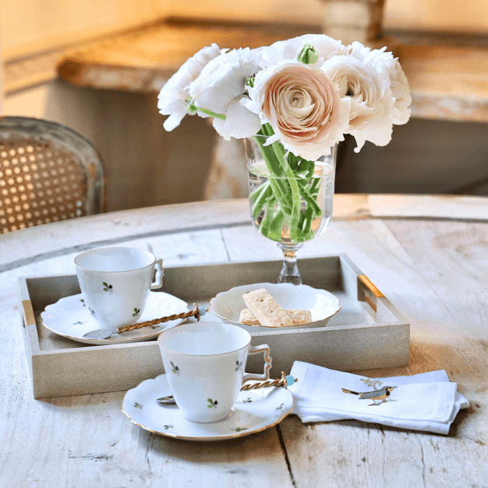 Grape Leaves Teacup & Saucer