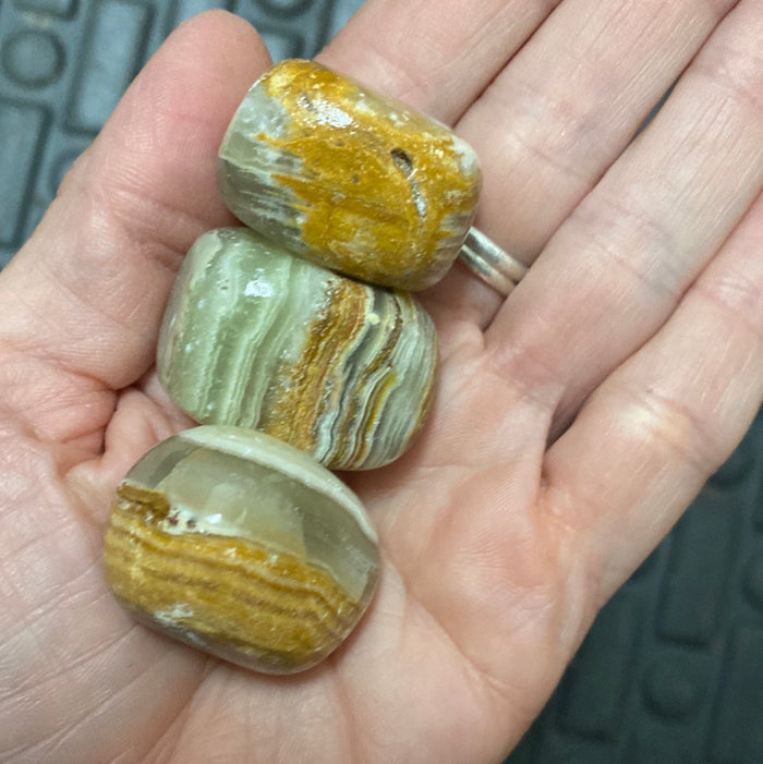 Green Aragonite Tumbled Stone