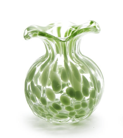 Two's Company Green Ruffle Vase