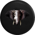 Grey African Elephant with Ivory Tusks RV Camper Spare Tire Cover-35 inch