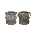 Grey Hurricane Vase Small