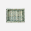 Handwoven Rectangular Tray Aqua