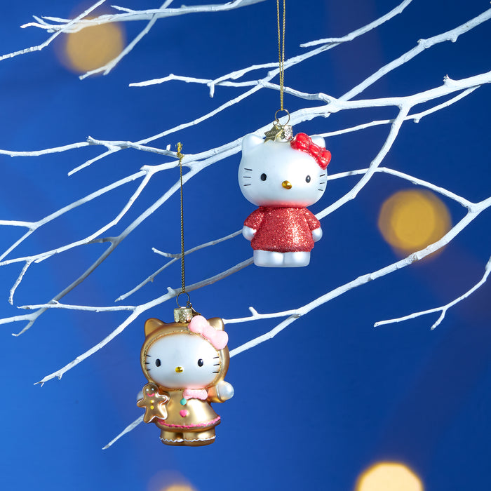 Hello Kitty Glass Holiday Ornament - Hello Kitty Red Dress