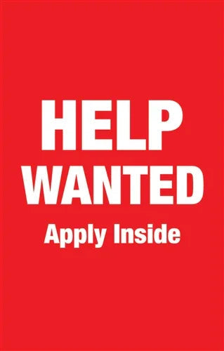 Help Wanted Apply Inside Sign Insert - 28"w x 44"h - UnitedSign