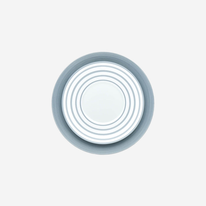 Hémisphère Metallic Blue Striped Dessert Plate