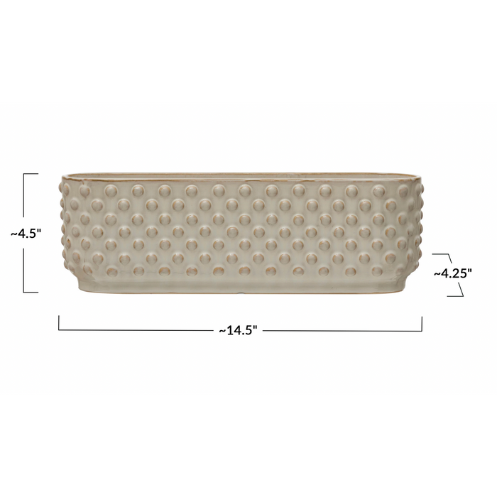 Hobnail Window Planter with 3 Sections