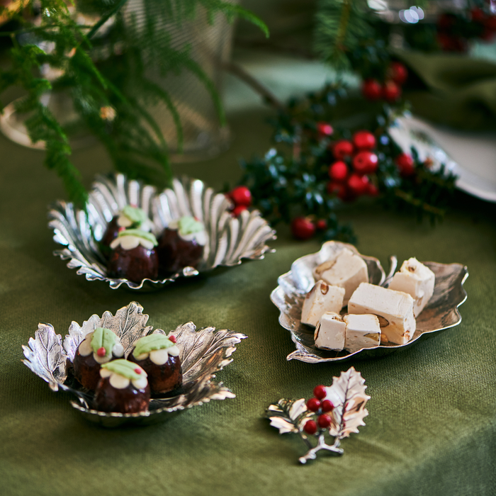 Holly Leaves in Sterling Silver Small