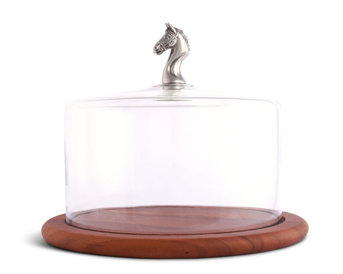 Horse Glass Covered Cheese Wood Board
