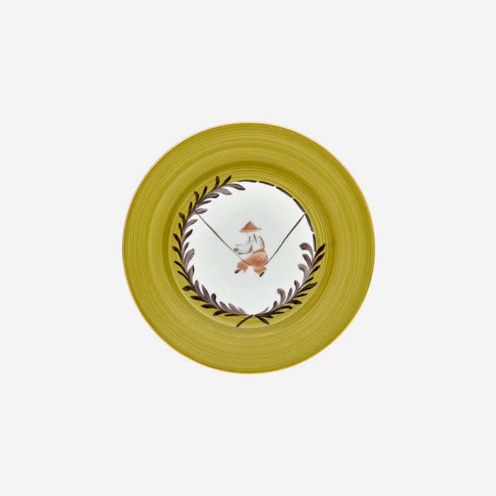 Indes Galantes Dessert Plate - Olive Green