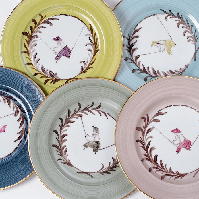 Indes Galantes Dessert Plate - Olive Green